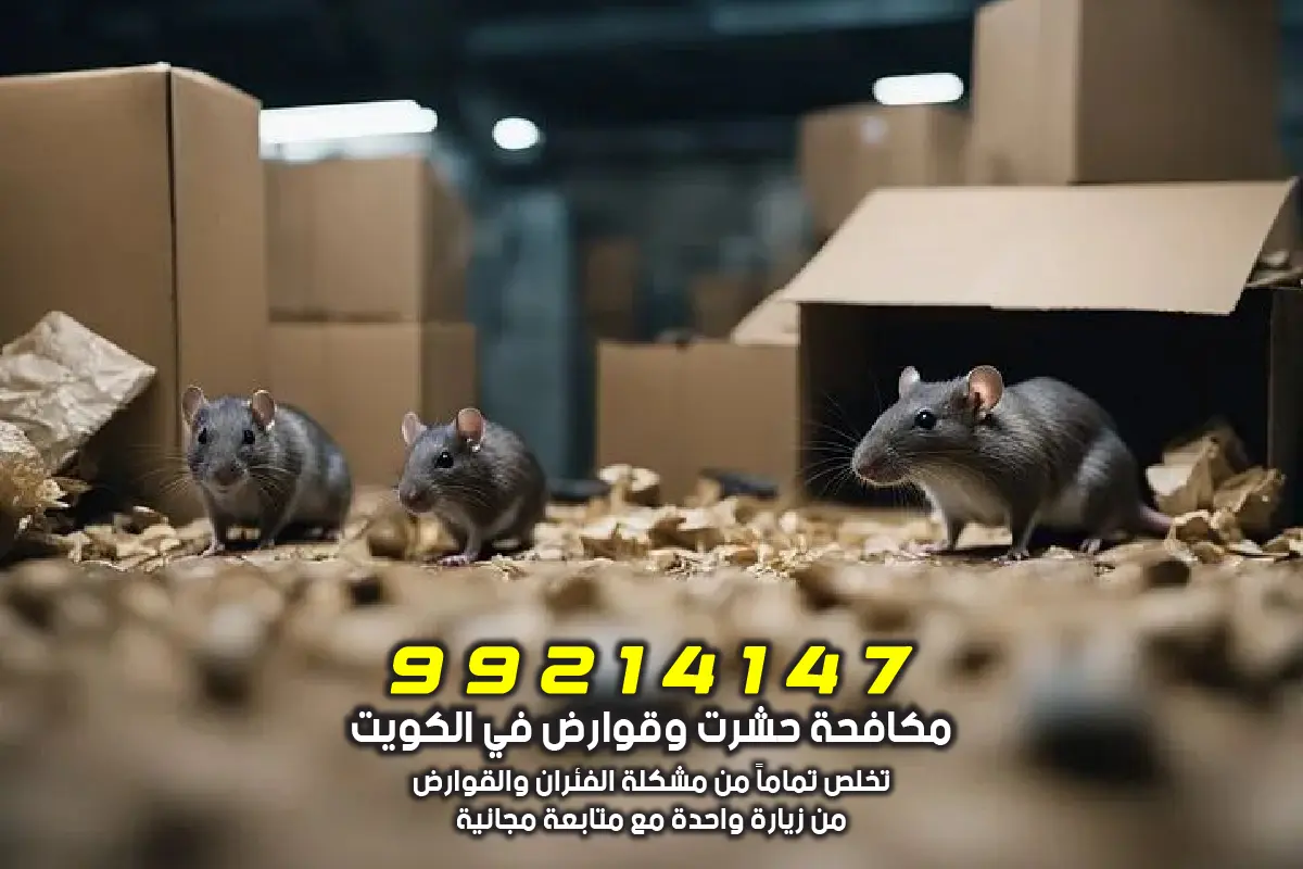 علامات انتشار القوارض في منازل الجهراء علامات وجود القوارض في المنزل مثل الفضلات السوداء وآثار القضم على الأسلاك والكرتون في الجهراء